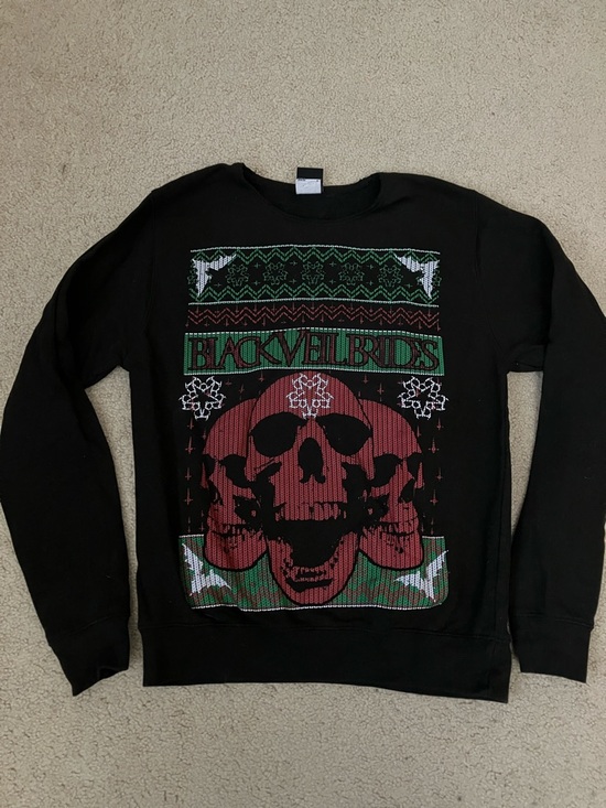 Black Veil Brides Sweaters - Black Veil Brides Christmas Sweater, emo gothic, skulls, pentagrams, band merch